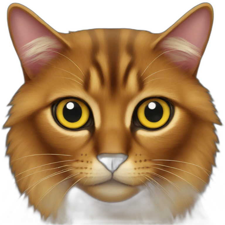 somali cat with evil eyes emoji