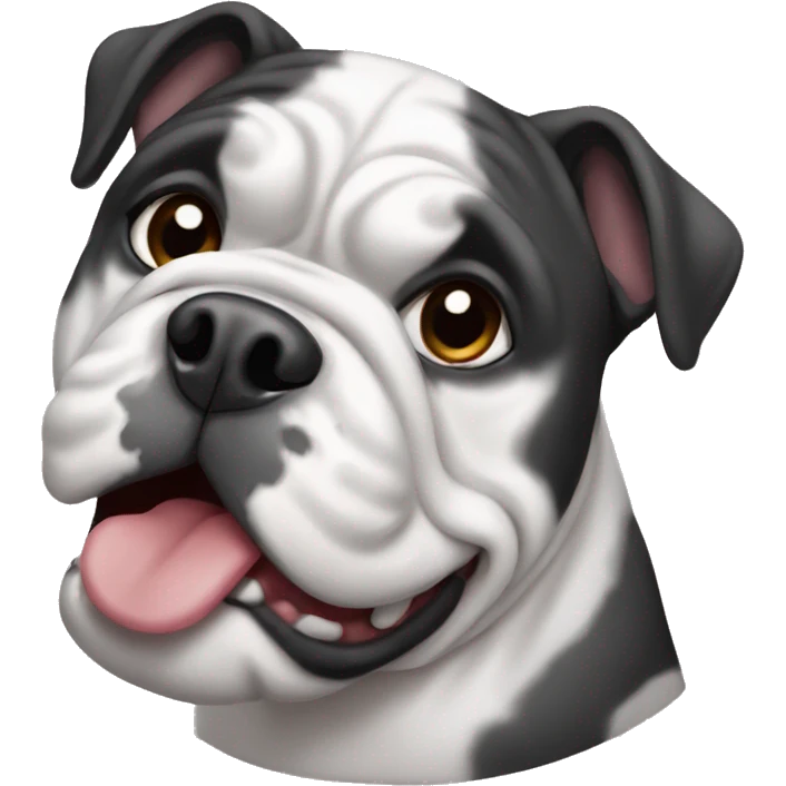 black and white Bulldog emoji