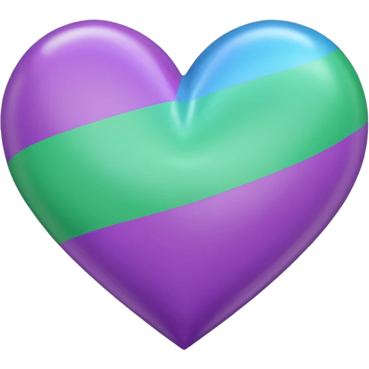 heart with genderqueer pride flag colors emoji
