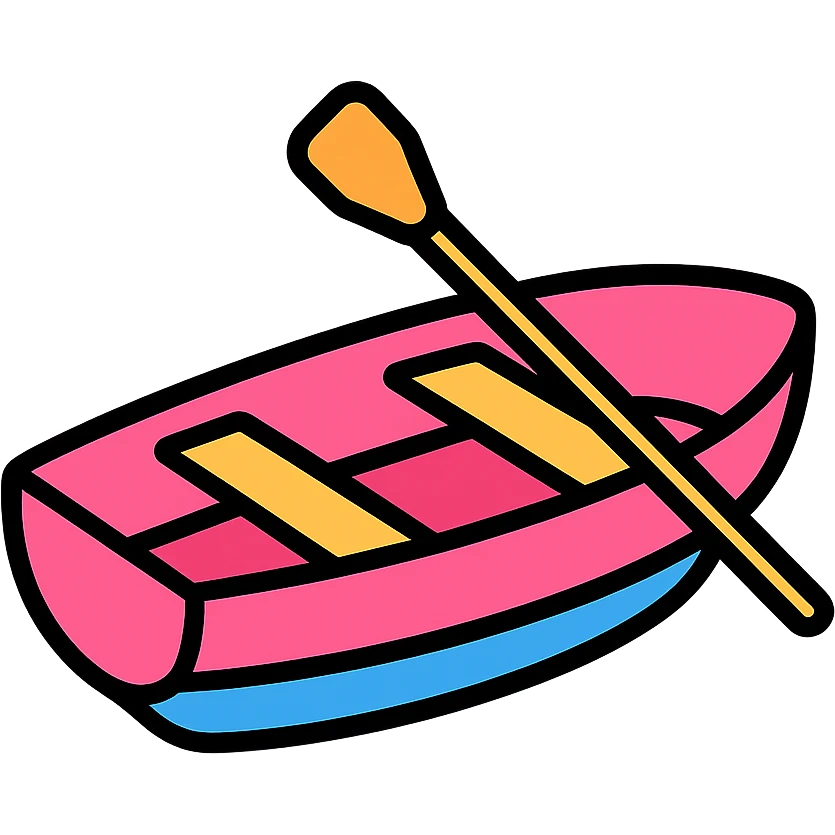 modern pink rowing boat emoji