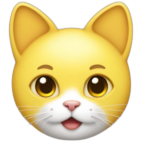 Yellow heart with cat ears emoji