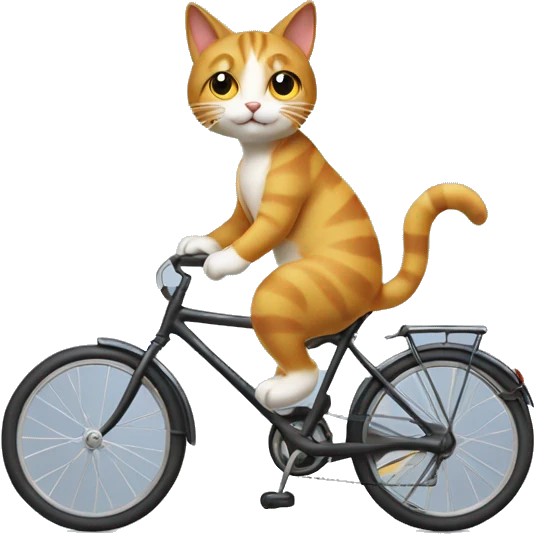 gato andando de bicicleta emoji