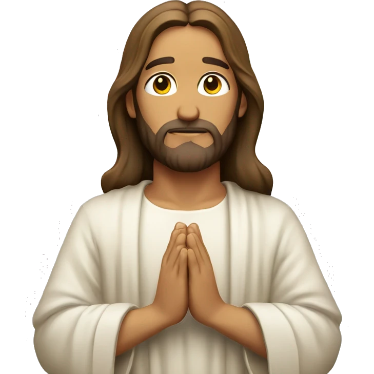 Jesus Christ praying emoji
