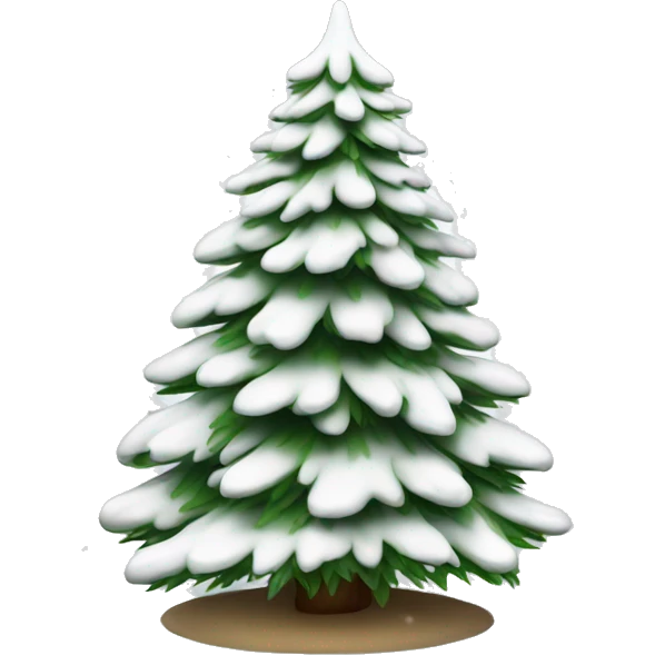  actual white fir christmas tree isolated.  emoji