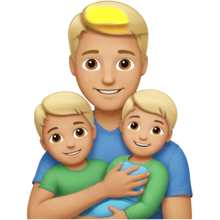 silhouette of a blond father holding a child emoji