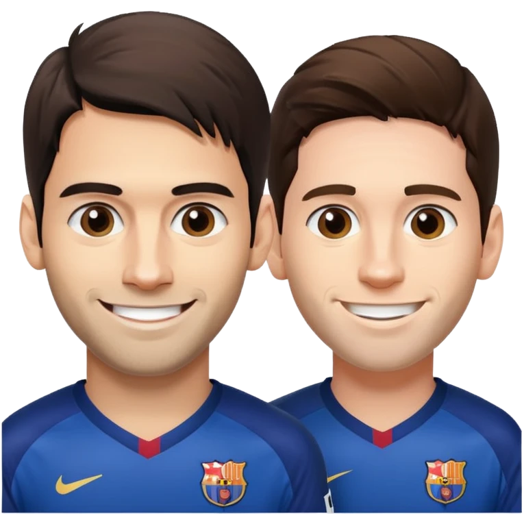 Football player kaka and Messi picture emoji