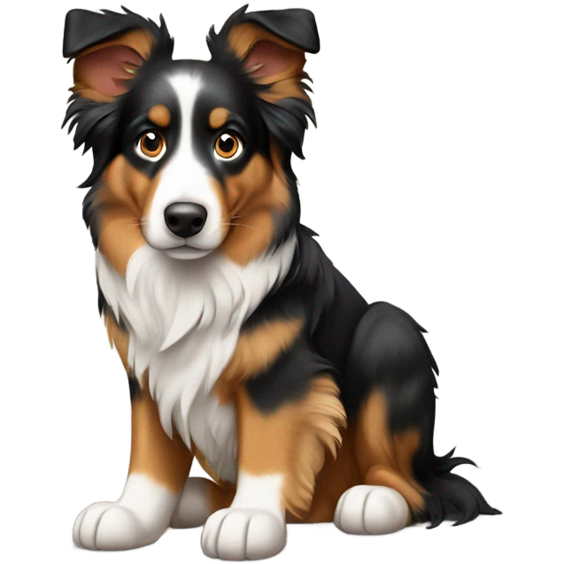 Australian Shepard with chief name plate emoji