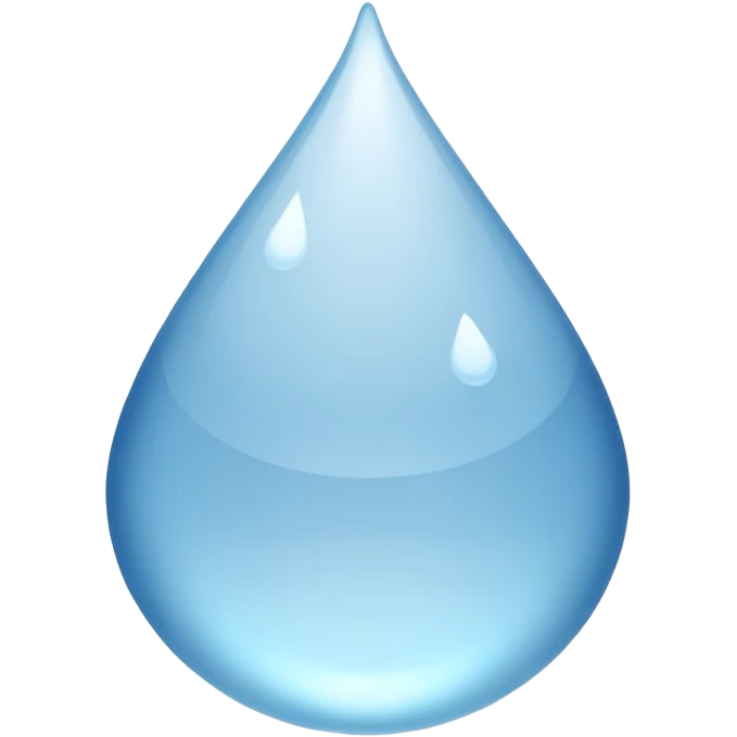 Gota de agua color blanco emoji