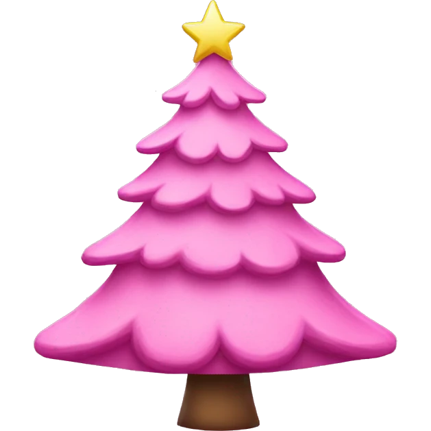 pink christmas tree emoji