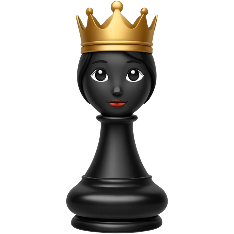 queen chess piece emoji, black, regal emoji