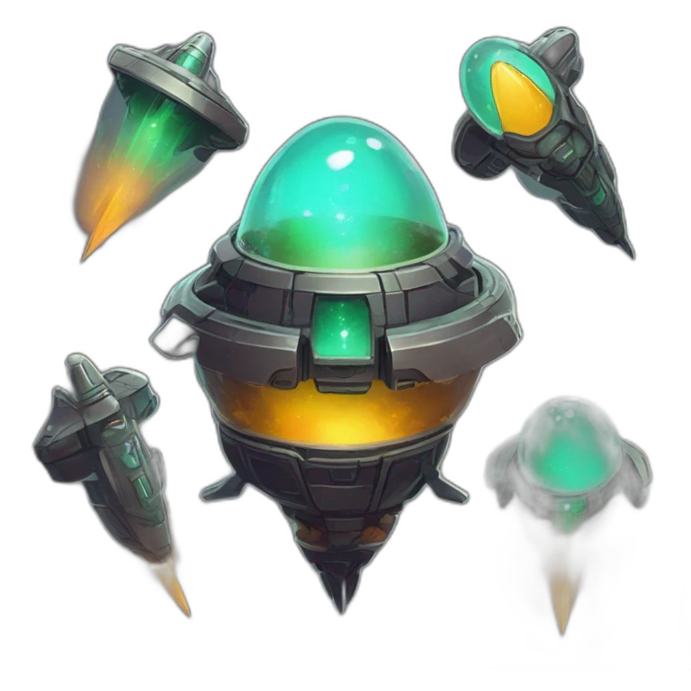 satellite scifi roguelike rpg style inspired by slay the spire digital art emoji