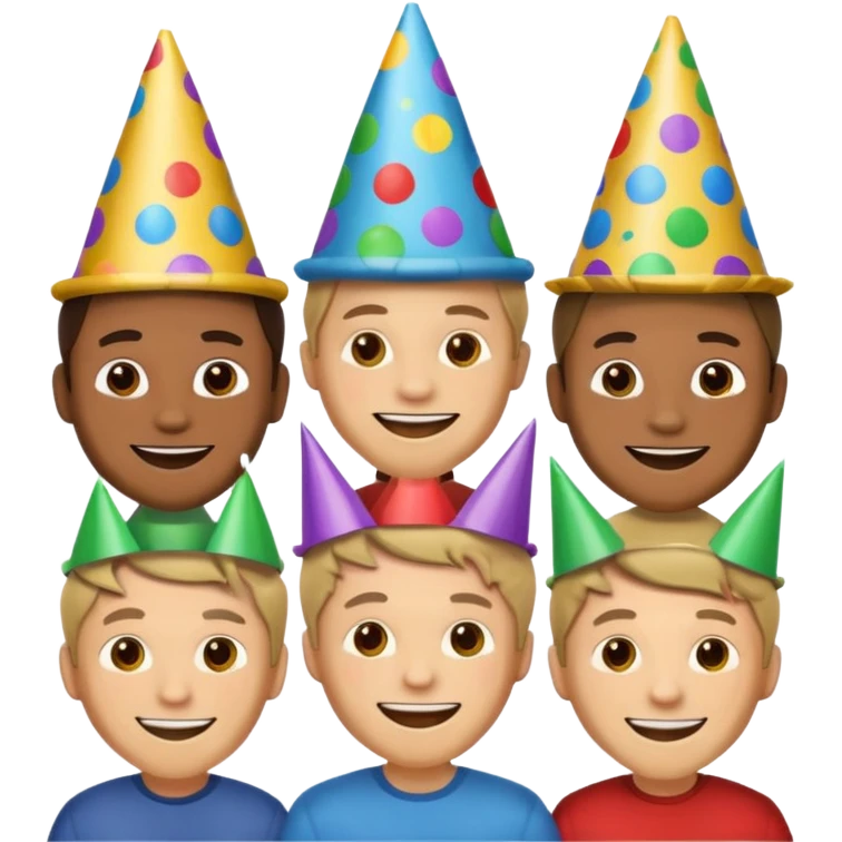 party hatted men emoji