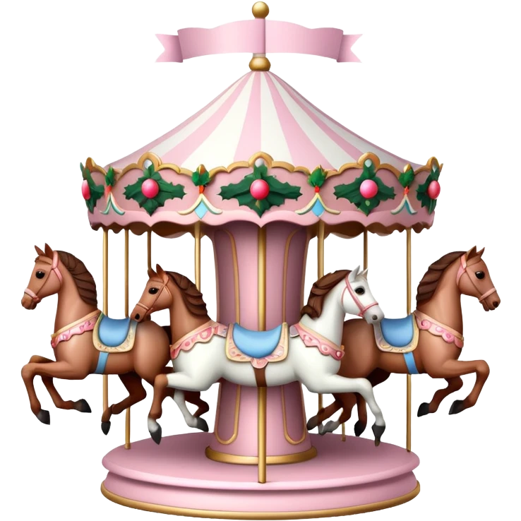 Light pink and white Christmas carousel  emoji