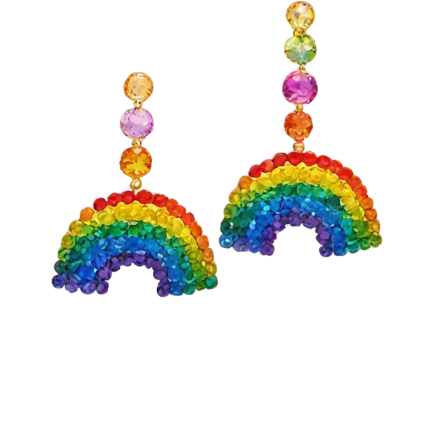 rainbow earrings emoji