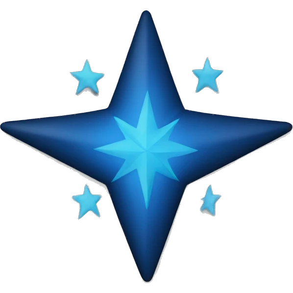 Blue star 4 points emoji