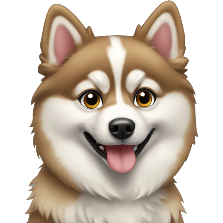 pomsky dog birthday emoji
