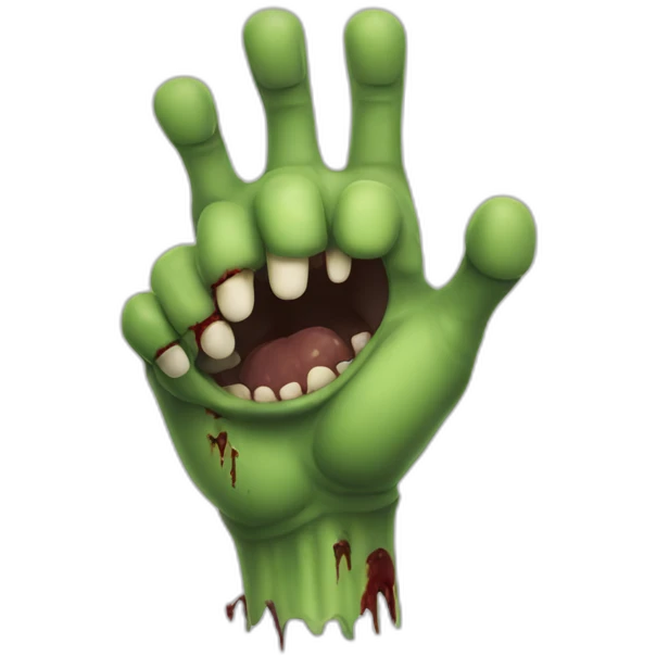 zombie hand thumbs up emoji