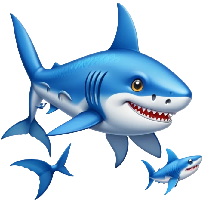 Tiburón con zapatos azules emoji