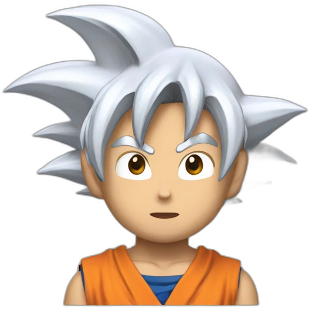 Crea a Goku saludando emoji