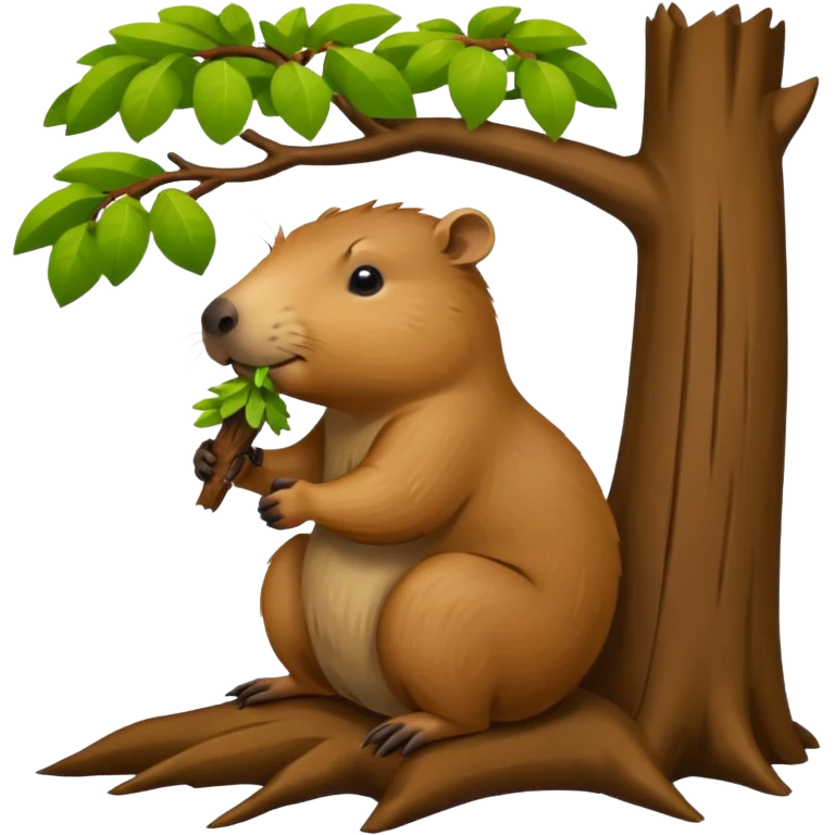 capibara chewing a tree emoji