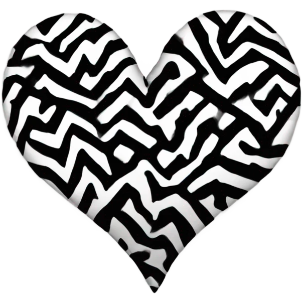 Zebra print heart  emoji
