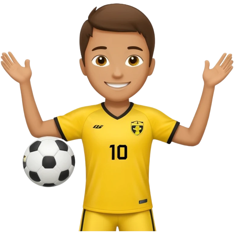 Soccer Player in yellow dress emoji
