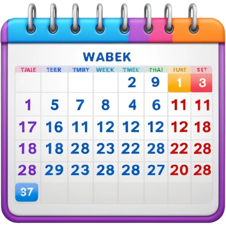 calendar week emoji