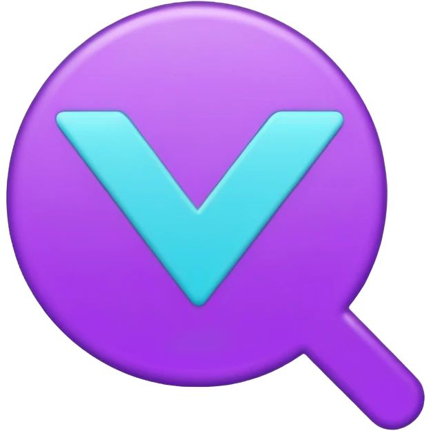 purple and cian checkmark emoji