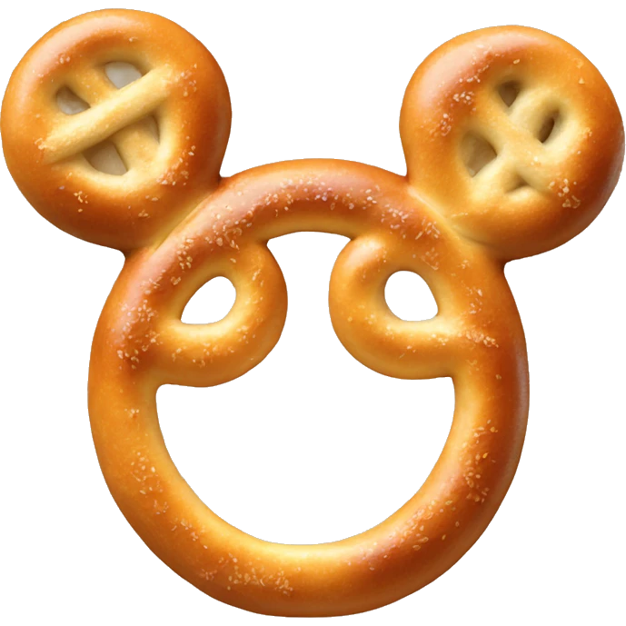 Mickey Mouse ears on pretzel  emoji