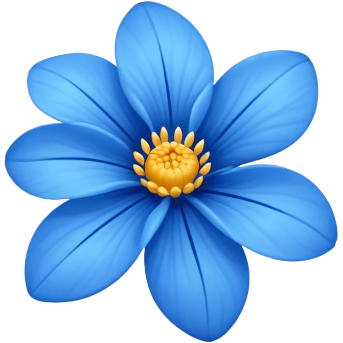 Blue flower emoji