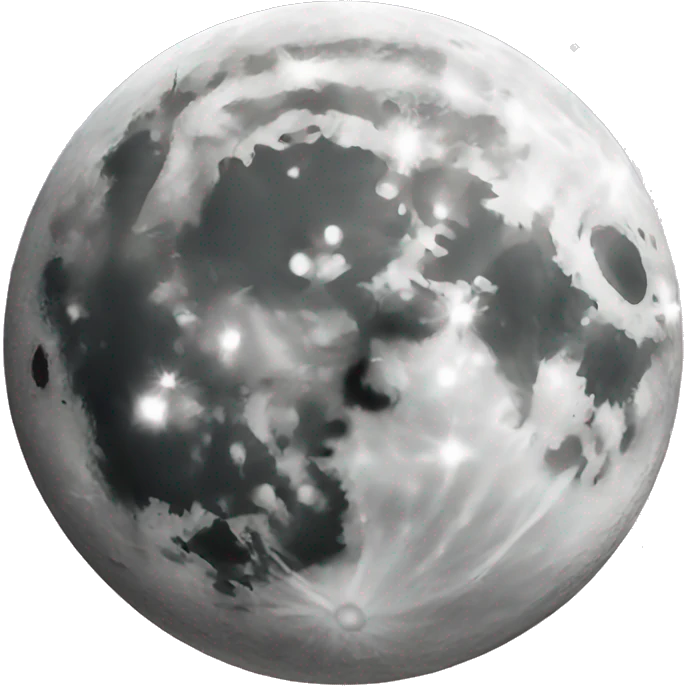 Full moon sparkling emoji