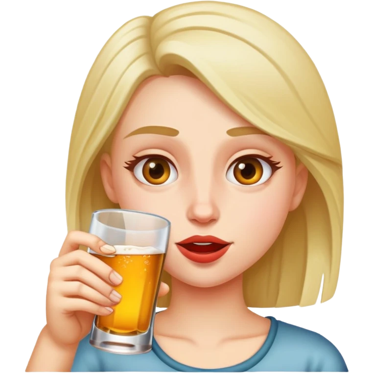A girl who drinks heavily and gets drunk emoji
