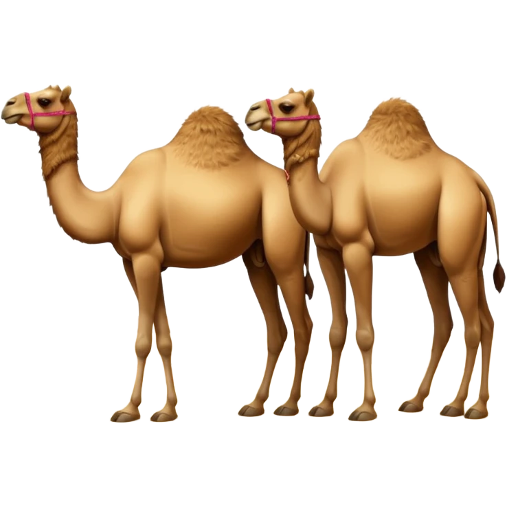 High resolution camels without fur emoji