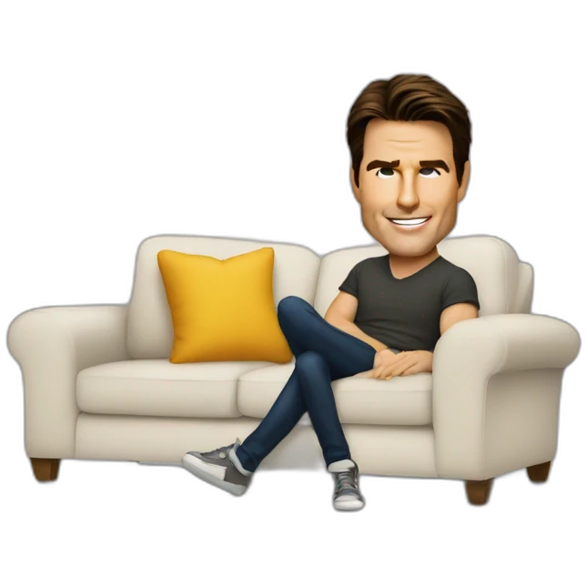tom cruise on a sofa emoji