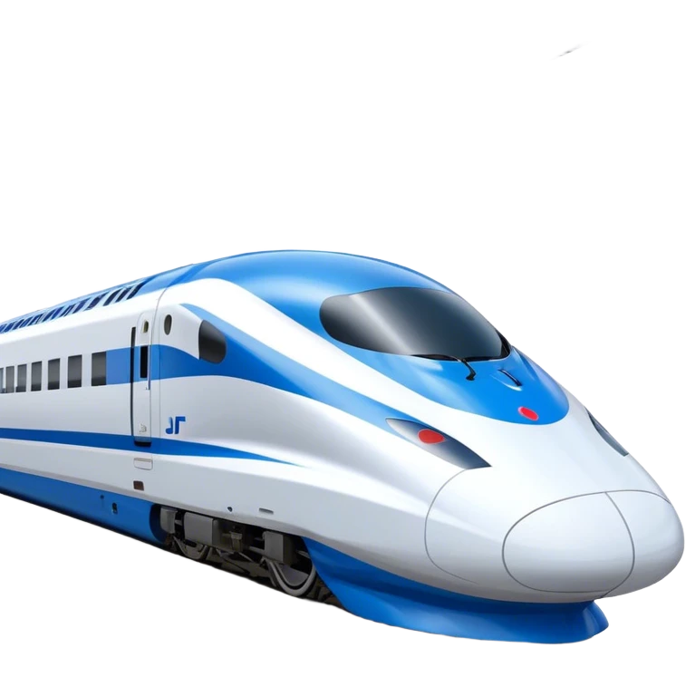 High-Speed Train (Shinkansen) - JR East (Model Year: 2021) (Iconic colour: White with blue) emoji