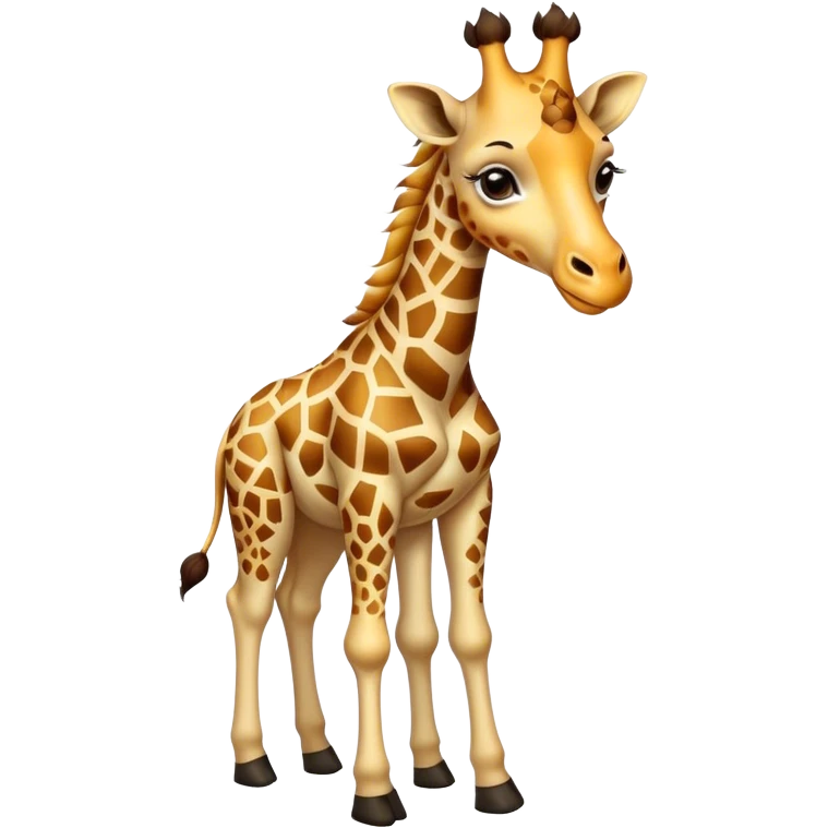 Vintage circus giraffe wearing neck ruffle emoji