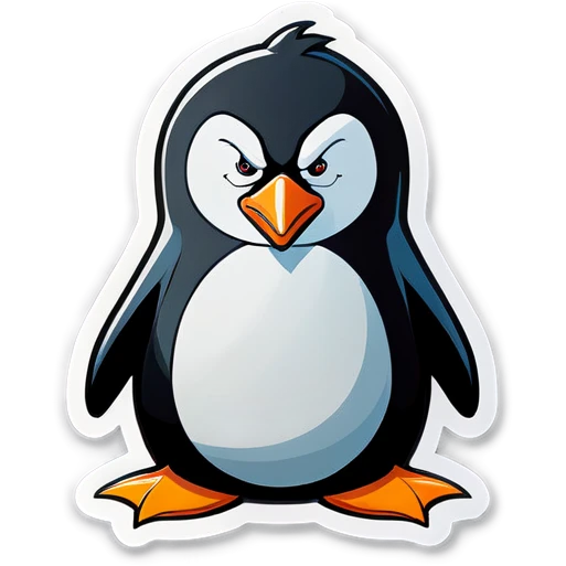 An angry penguin emoji