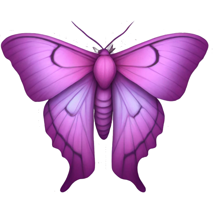 Pink and purple Lunar moth  emoji