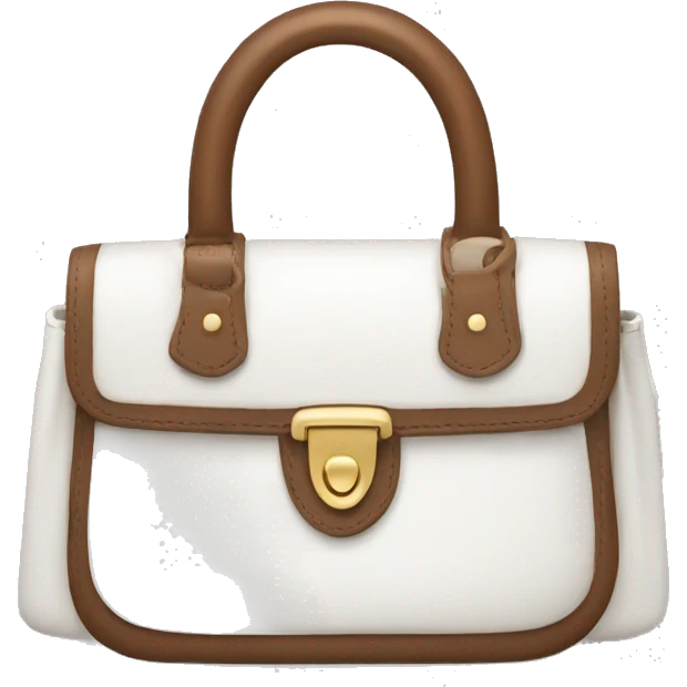 Cute white and brown purse emoji
