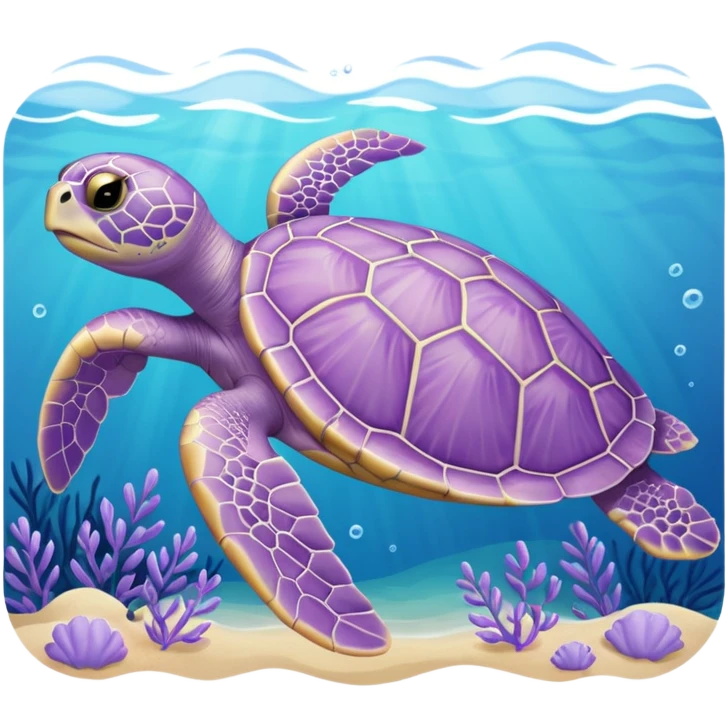Lavendar Pastel sea turtle emoji