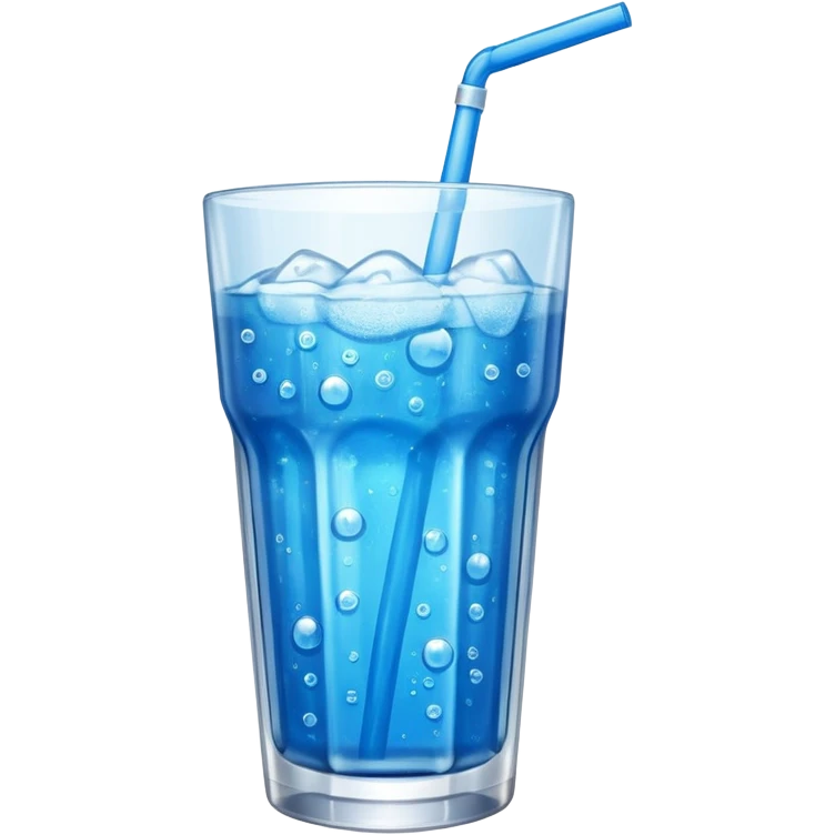 soft drink, blue emoji