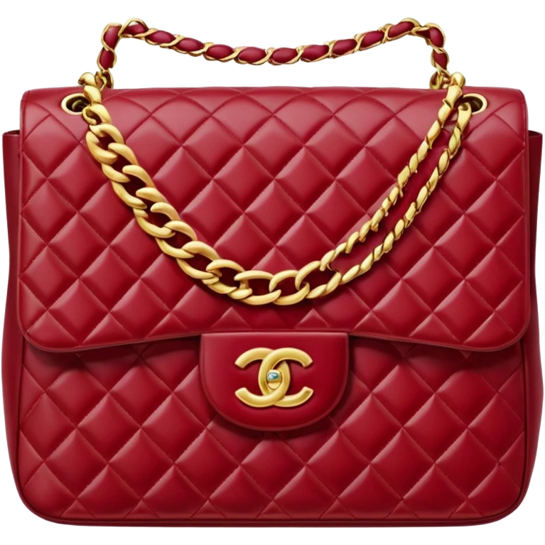 chanel dark red bag emoji