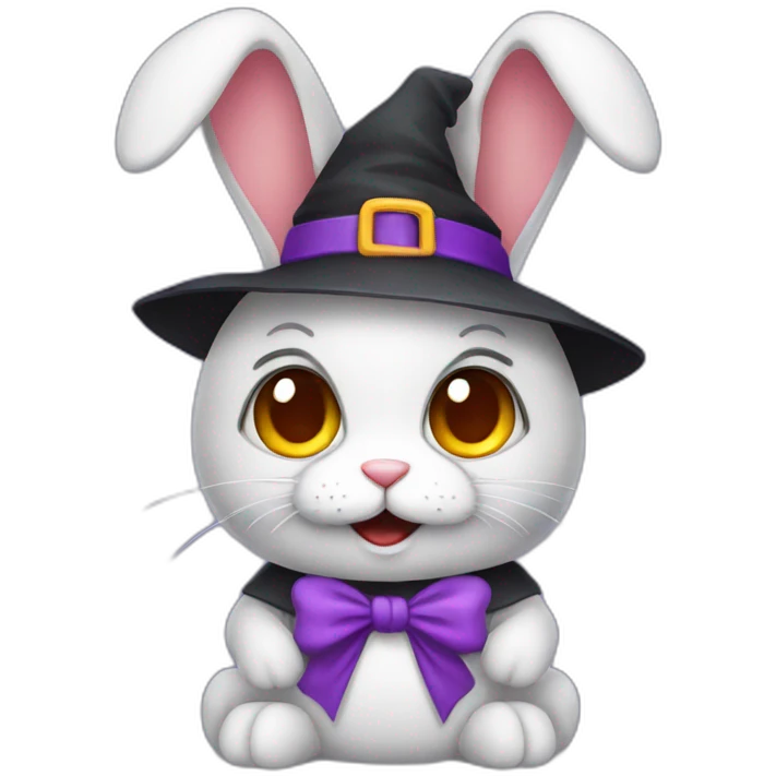 bunny in halloween costume emoji