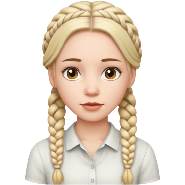 white woman with braids emoji