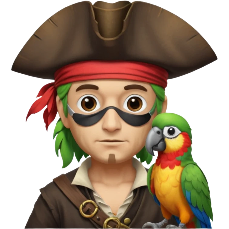 pirate and parrot emoji