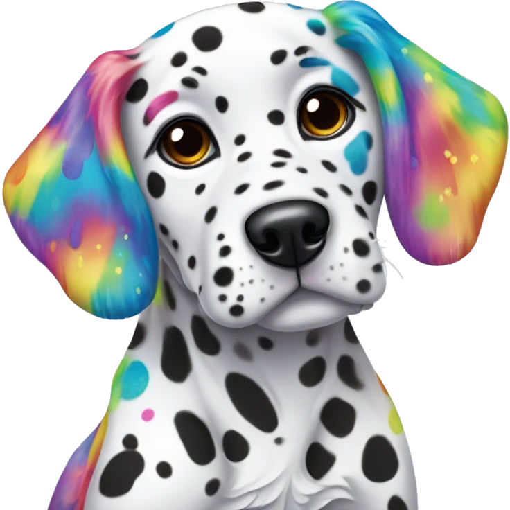 lisa frank rainbow dalmatian puppy emoji
