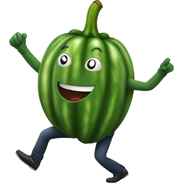 a pepino dancing emoji