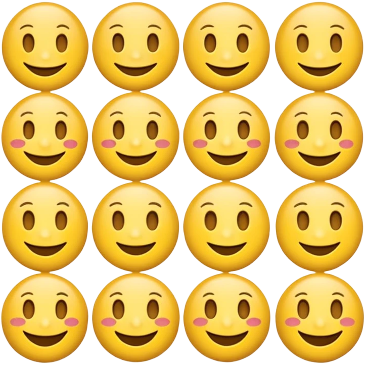 multiple smiling emojis in a 3x3 grid emoji