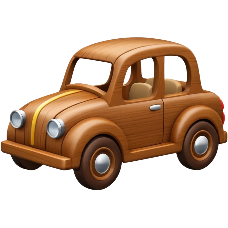 wood toy car no color only wood emoji