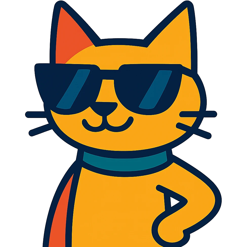 cool cat with sunglasses emoji